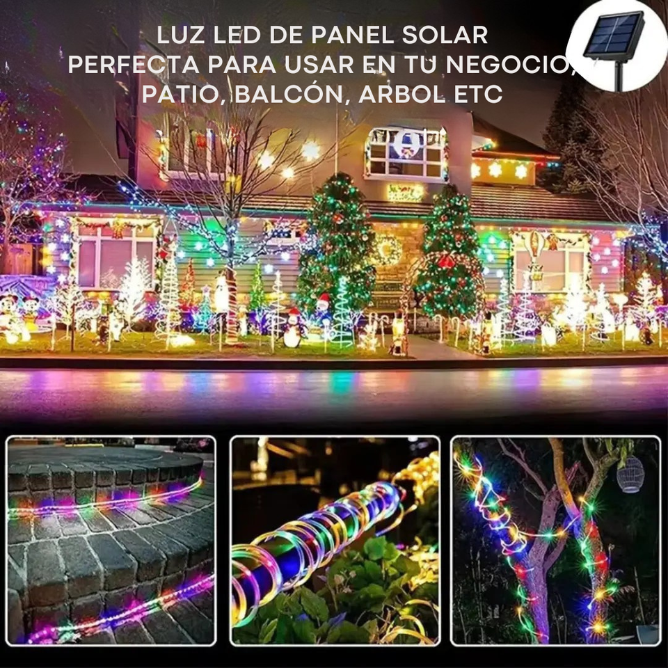 500 LUCES LEDS NAVIDEÑAS CON PANEL SOLAR